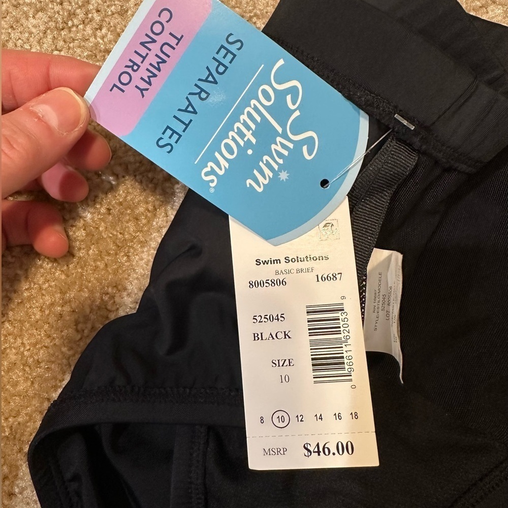 NWT Swim Solutions Women's Basic Brief Bottoms Size 10 - Picture 8 of 9